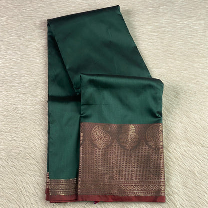 Semi Silk Saree with Red Border