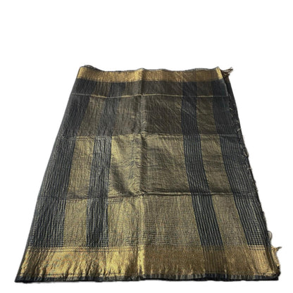 Kumari Matka Silk Checks Saree in Black