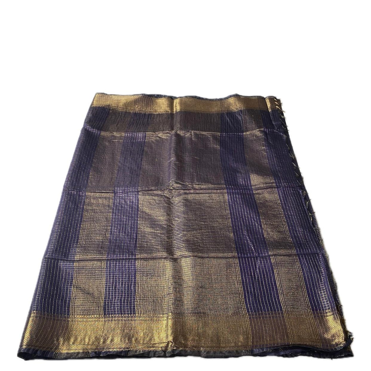 Kumari Matka Silk Checks Saree in Violet