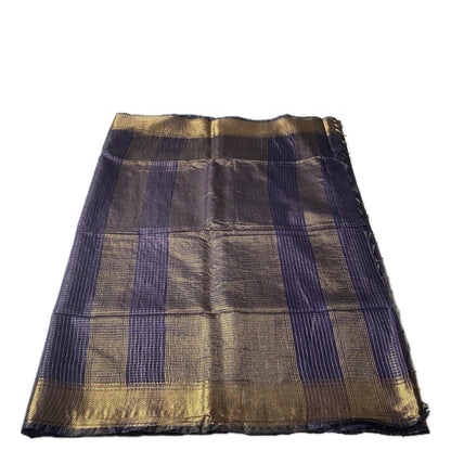 Kumari Matka Silk Checks Saree in Violet