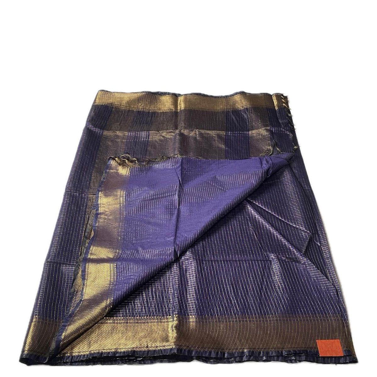 Kumari Matka Silk Checks Saree in Violet
