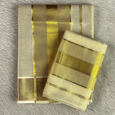 Nirupama Premium Golden Grace Kasavu Set Mund