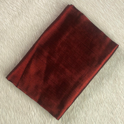 Dual-Tone Copper Maroon Silk Light Weight Saree