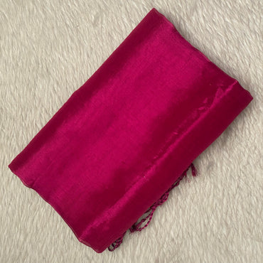 Dual-Tone Rani Pink Silk Light Weight Saree
