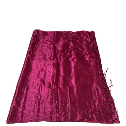 Dual-Tone Rani Pink Silk Light Weight Saree