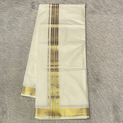 Dhoti with Golden lines Kasavu