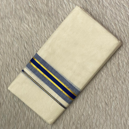 Dhoti with Blue Line Kasavu
