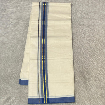 Dhoti with Blue Line Kasavu