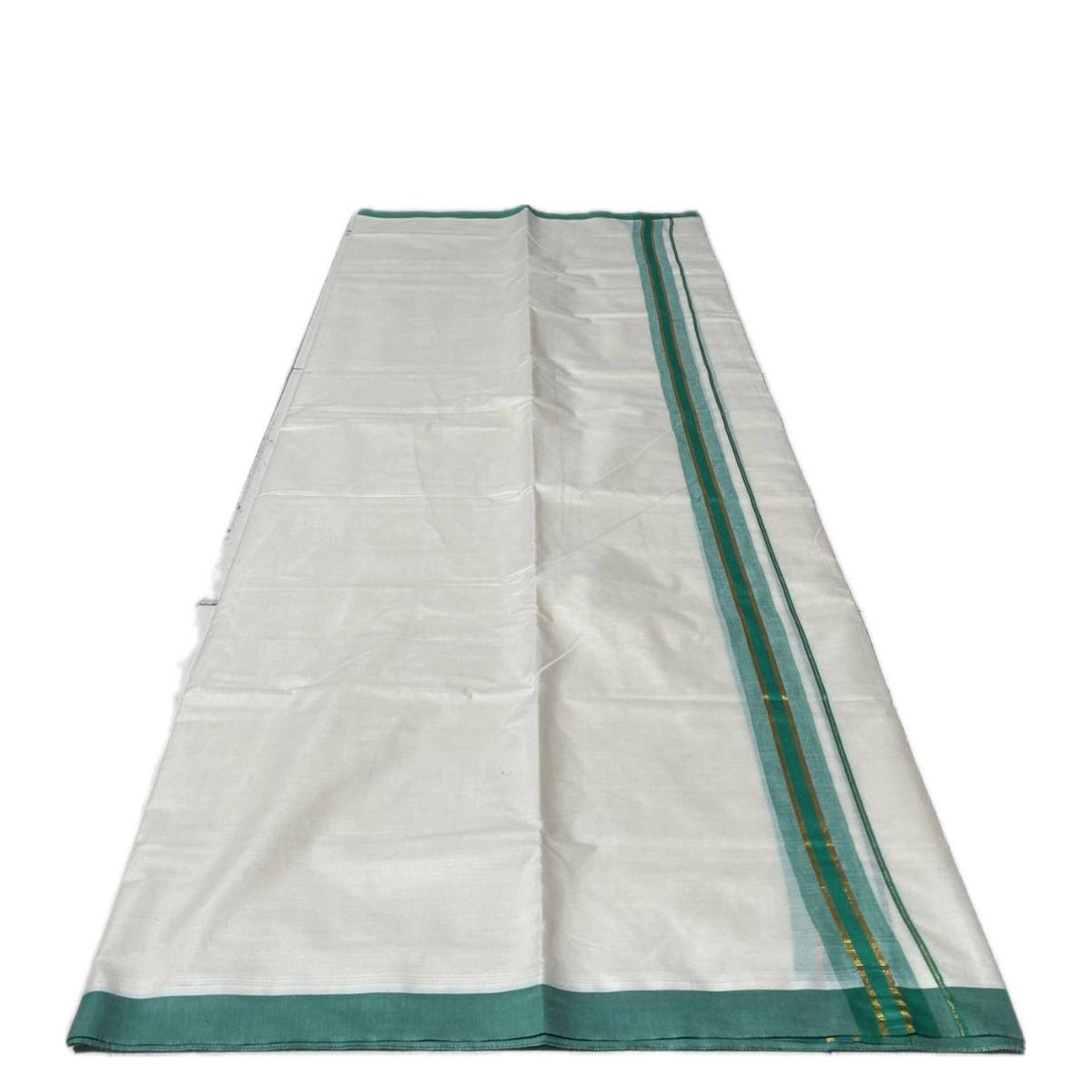 Dhoti with Green Line Kasavu