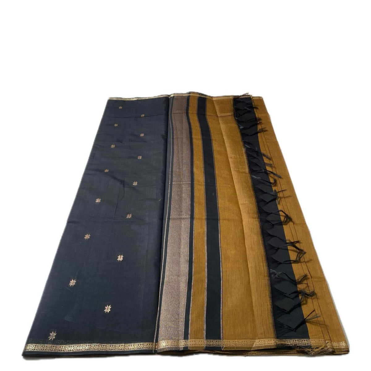Maheshwari Cotton In Mustard and Black