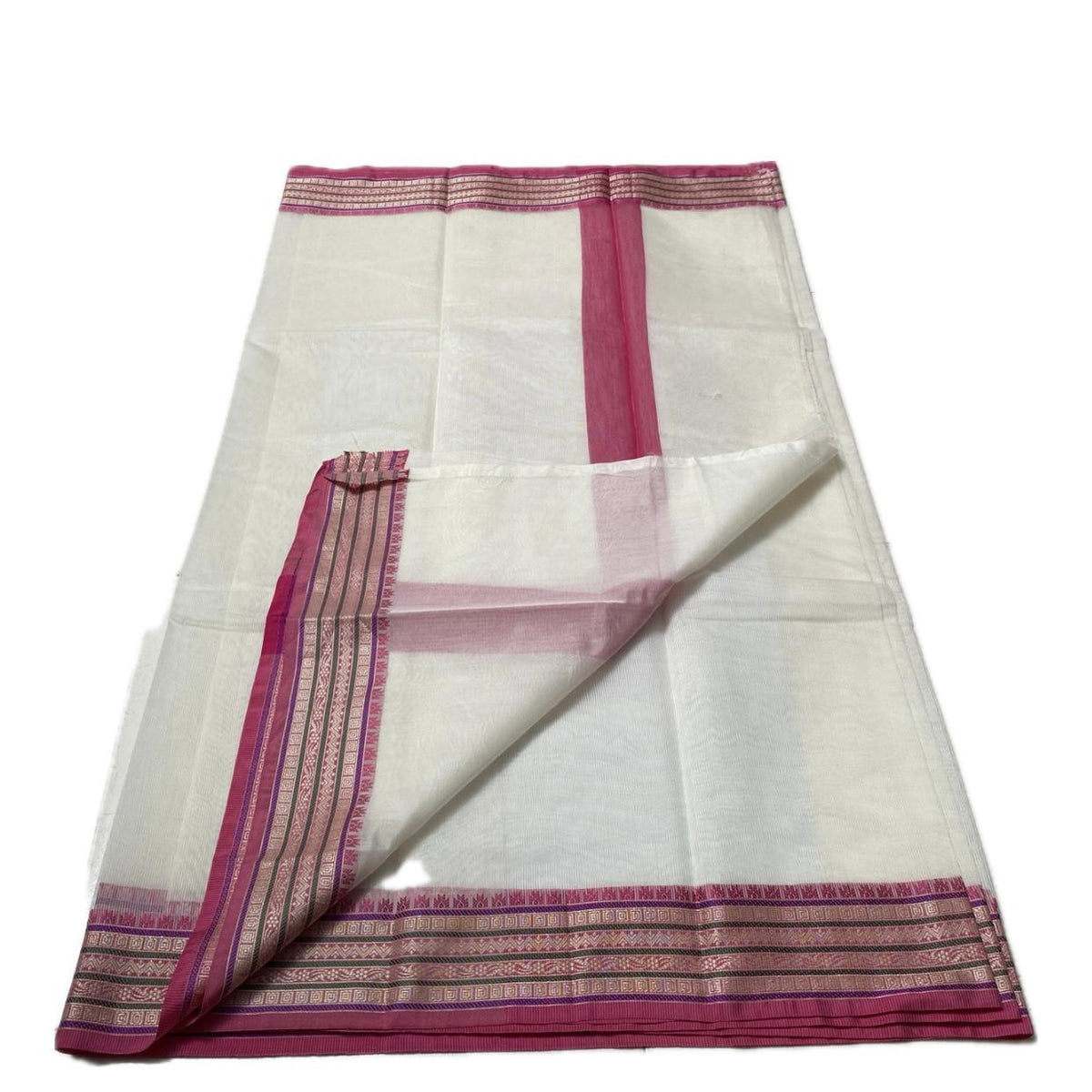 Yamini Kotta Silk Light Weight saree with Pink Border