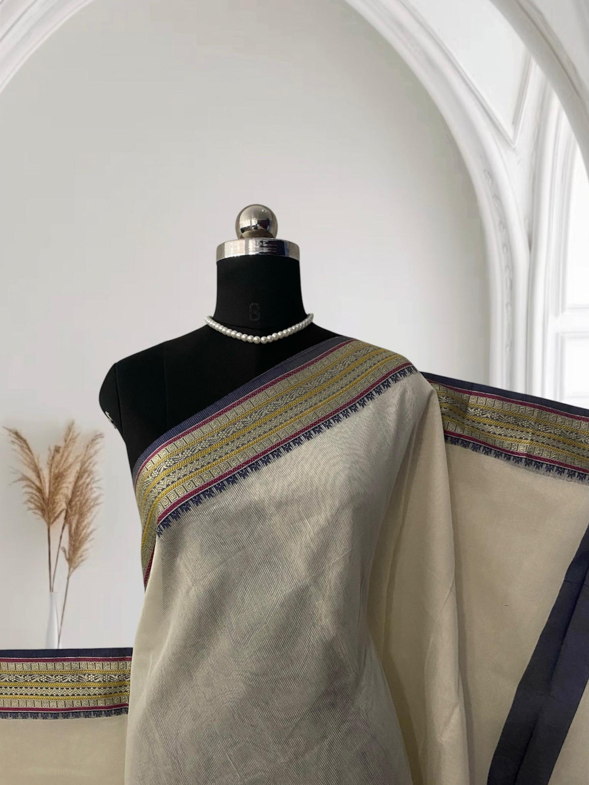 Yamini Kotta Silk Light Weight saree with Blue Border