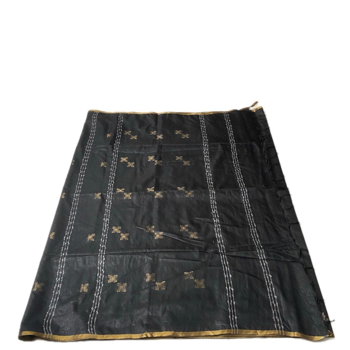 Sumangala Viscode Jacquard Silk Saree in Black