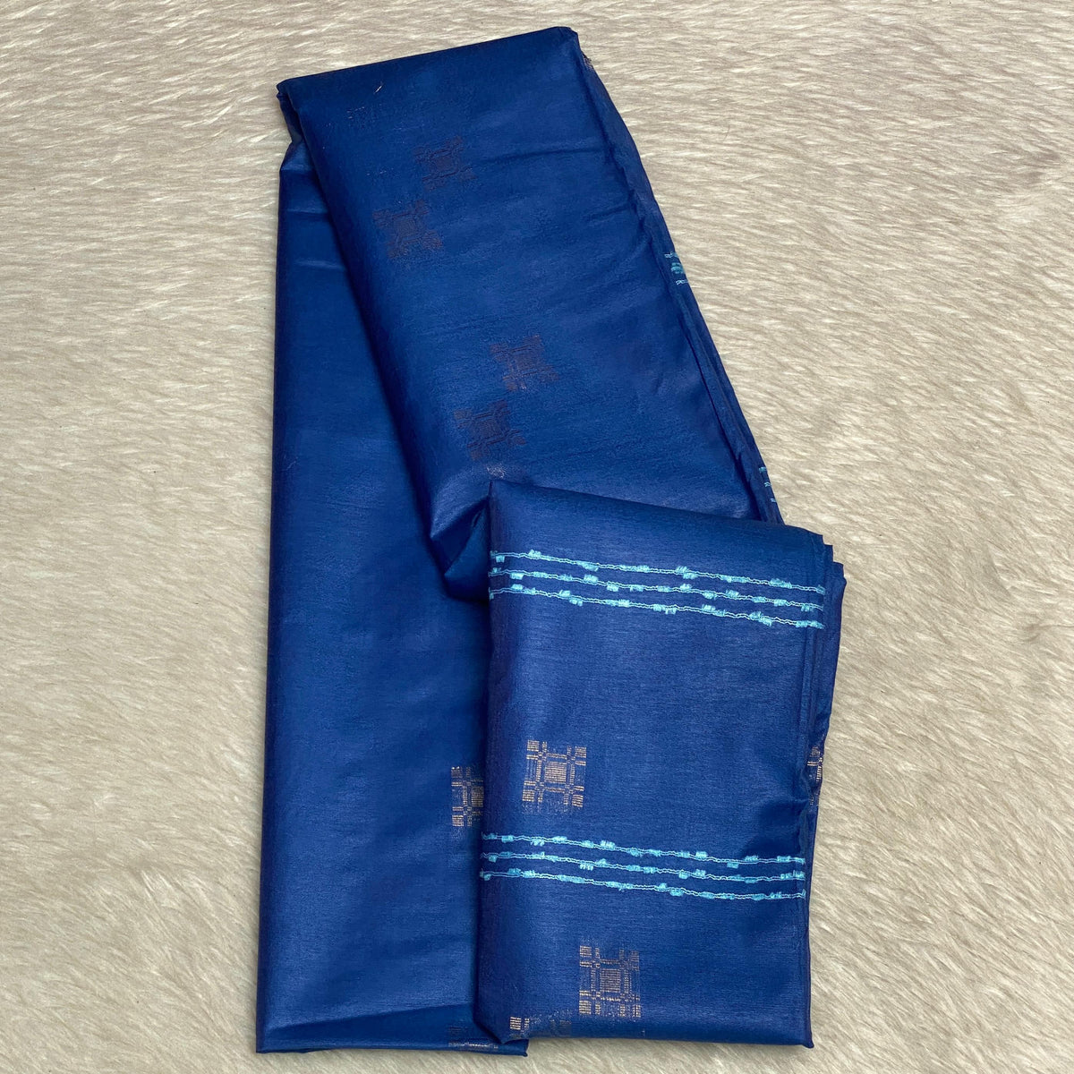 Sumangala Viscode Jacquard Silk Saree in Blue