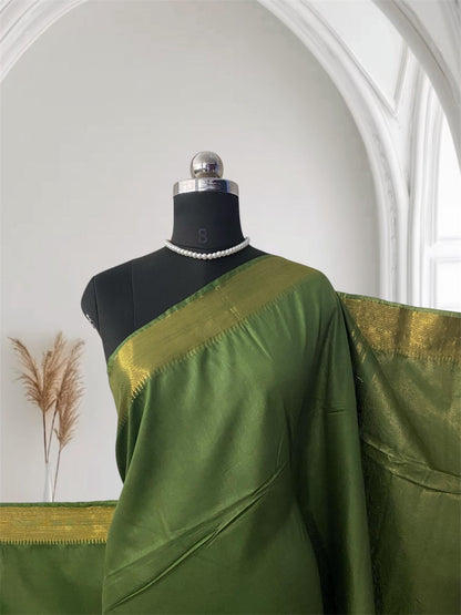 Anuradha Viscose Matka Saree in Green