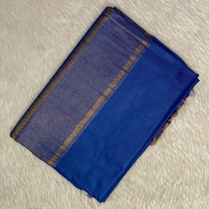 Anuradha Viscose Matka Saree in Blue