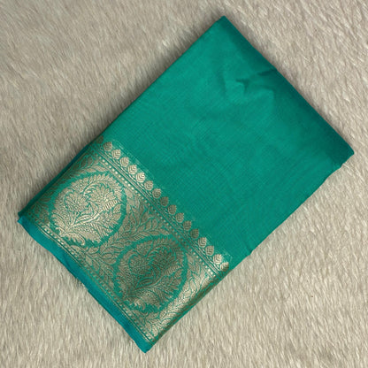 Banarasi Silk Saree in Green with Golden Zari Elegance