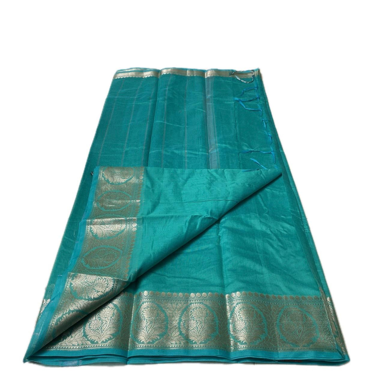 Banarasi Silk Saree in Green with Golden Zari Elegance