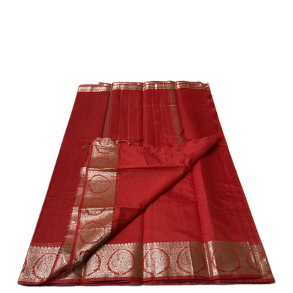 Banarasi Silk Saree in Red with Golden Zari Elegance