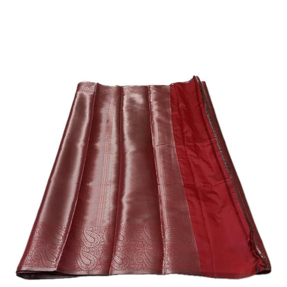 Bridal Red Silk Saree with Antique Gold Zari Motif (Wedding Collections)