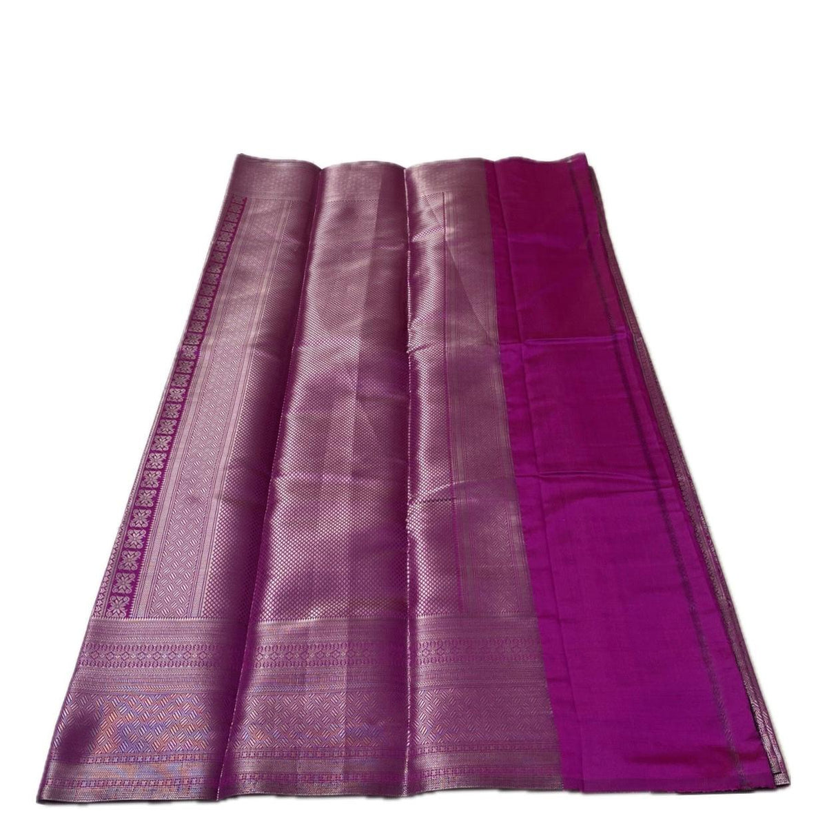 Bridal Dark Pink Kanjivaram Silk Saree with Antique Gold Zari Motif (Wedding Collections)