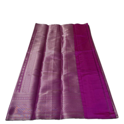 Bridal Dark Pink Kanjivaram Silk Saree with Antique Gold Zari Motif (Wedding Collections)