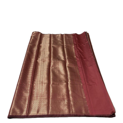 Bridal Red Kanjivaram Silk Saree with Antique Gold Zari Motif (Wedding Collections)
