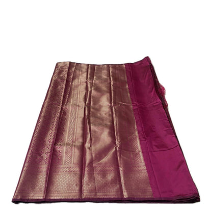 Bridal Pink Kanjivaram Silk Saree with Antique Gold Zari Motif (Wedding Collections)