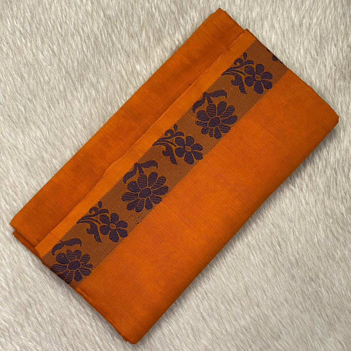 Mustard Yellow Linen Saree with Black Border