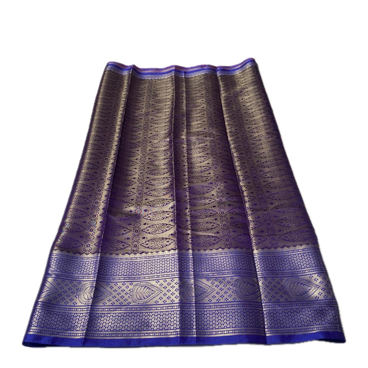 Wedding Silk Red and Blue Combination Saree