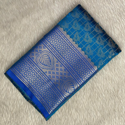 Wedding Silk Saree in Blue Combination