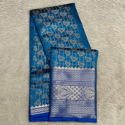 Wedding Silk Saree in Blue Combination