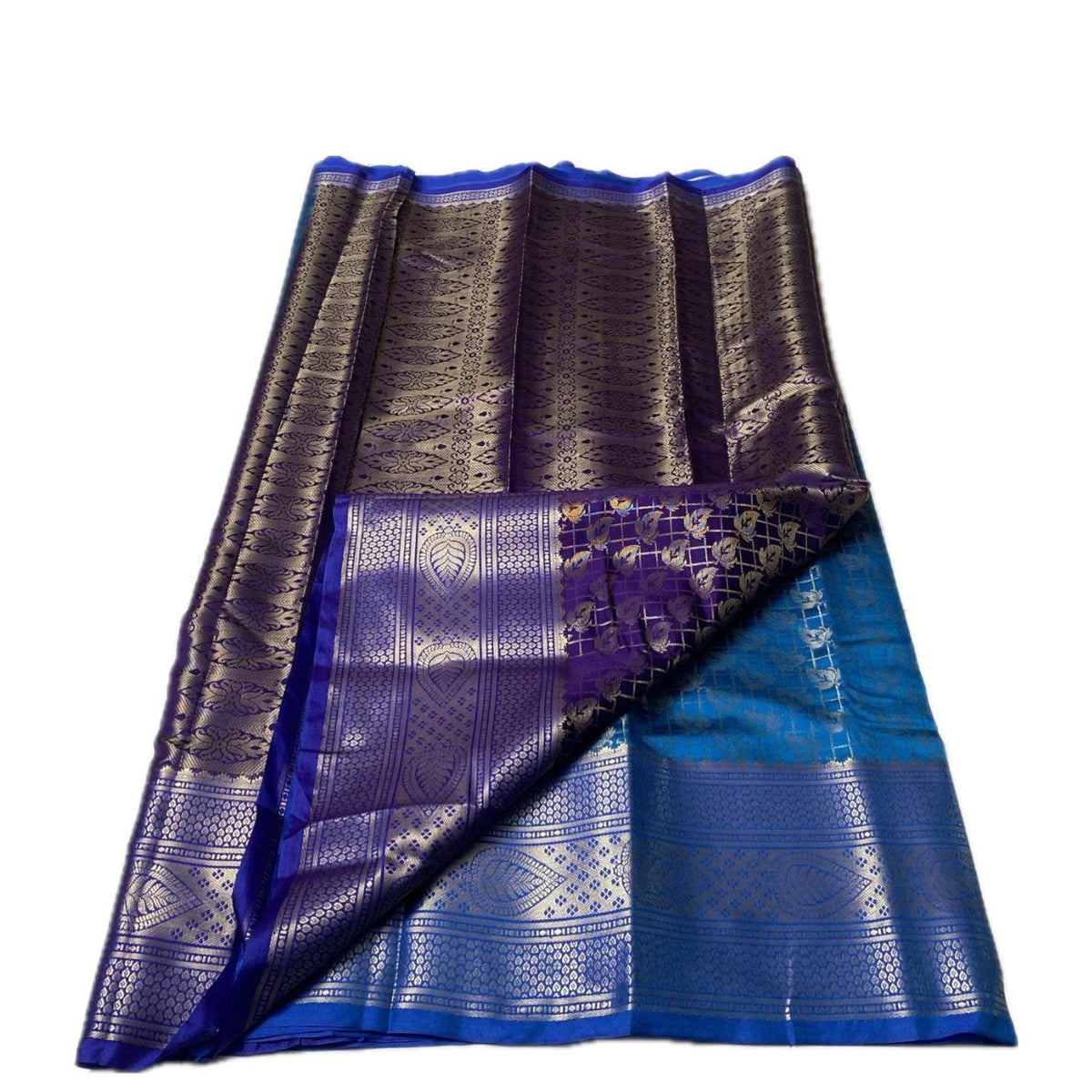 Wedding Silk Saree in Blue Combination