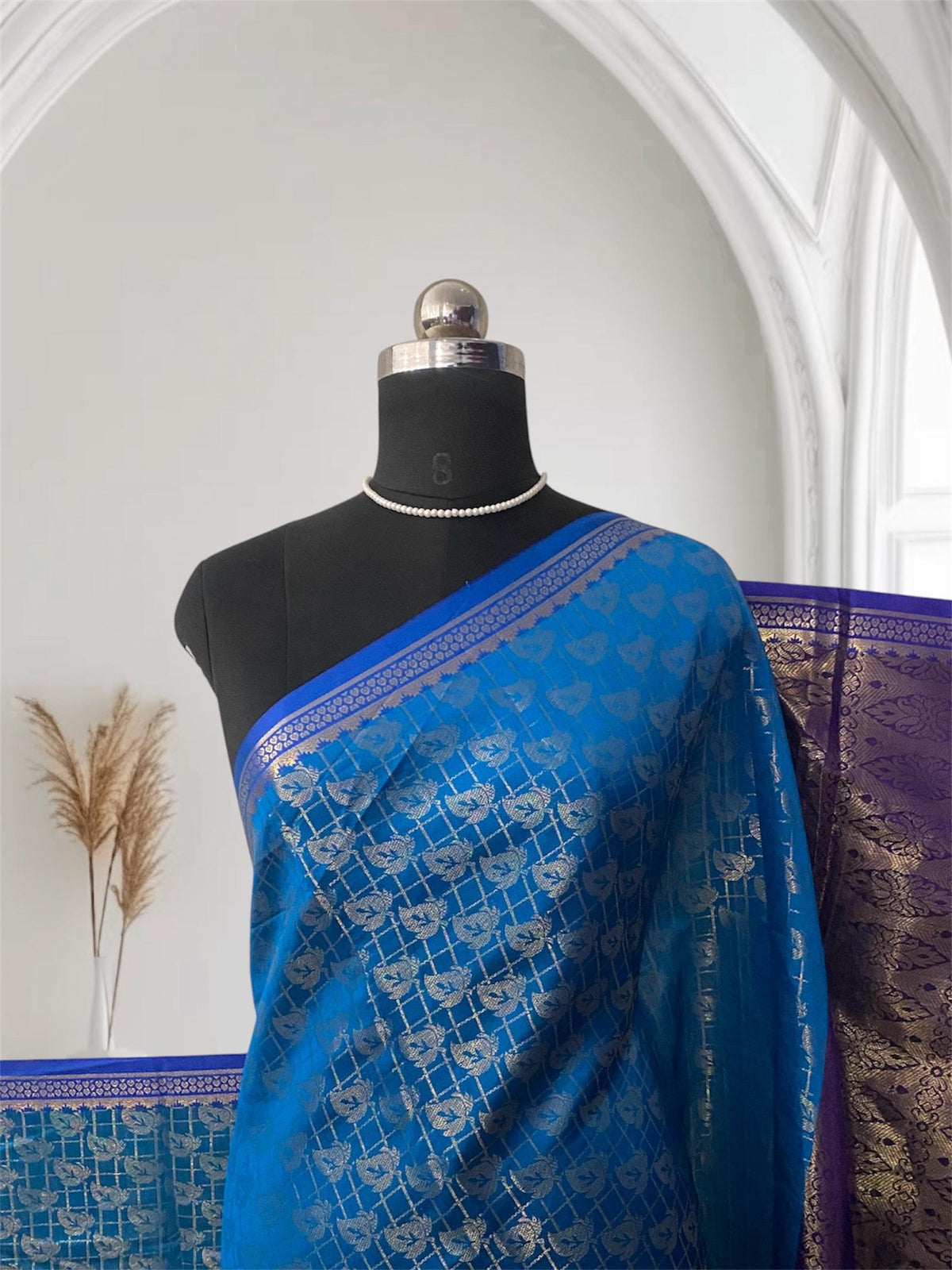 Wedding Silk Saree in Blue Combination