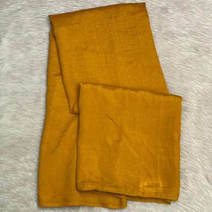 Georgette Plain saree in yellow