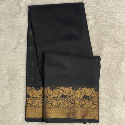 Devasena Black with Floral Border