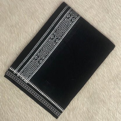 Black Dhoti with White Border