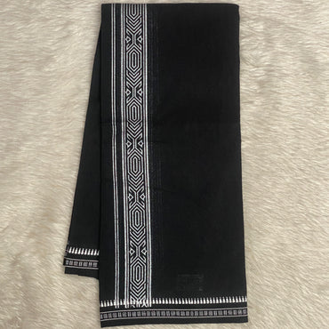 Black Dhoti with White Border