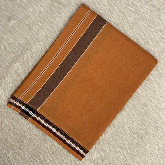 Mustard Kavi Dhoti with Black Border
