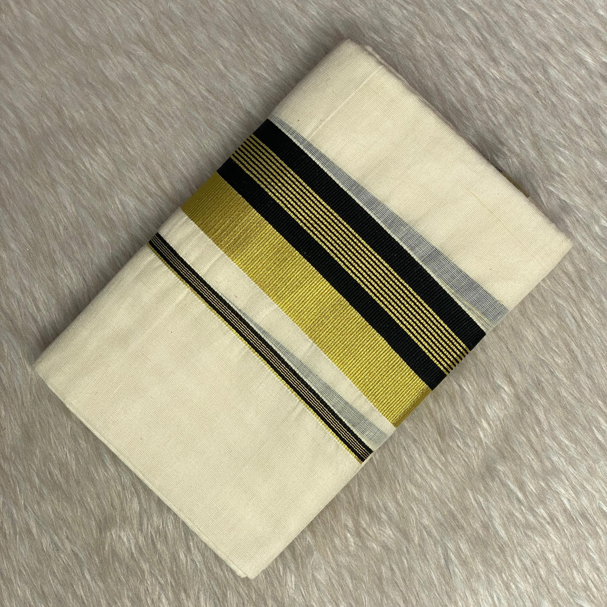 Kerala Cotton Set mund with Black Border