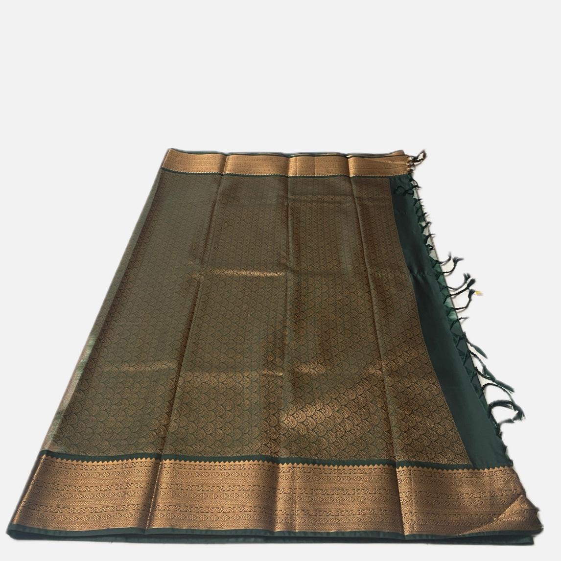 Soft Silk Sree in Grey (Wedding Collection)