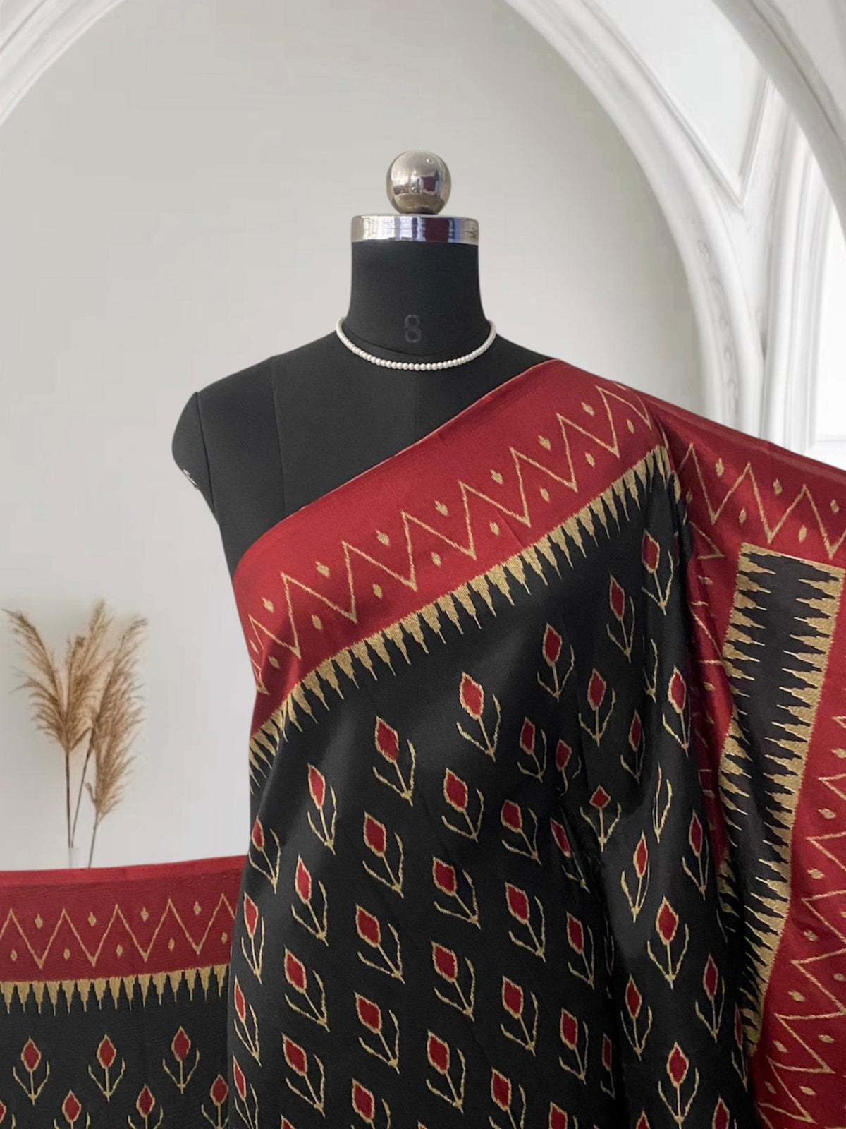 Vimala Malgudi Silk Saree in Black