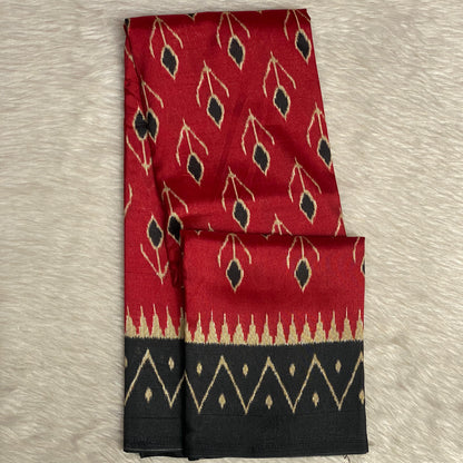 Vimala Malgudi Silk Saree in Red