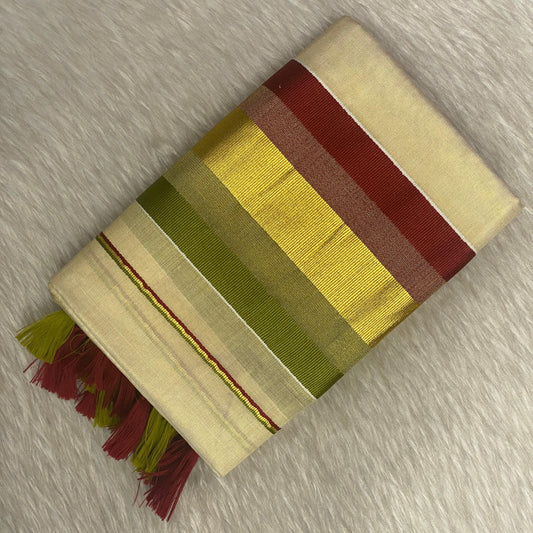 Vasudha Traditional Tissue Kerala Set Saree