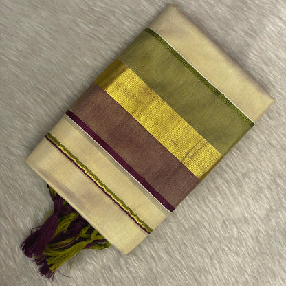 Vasudha Traditional Tissue Kerala Set Saree