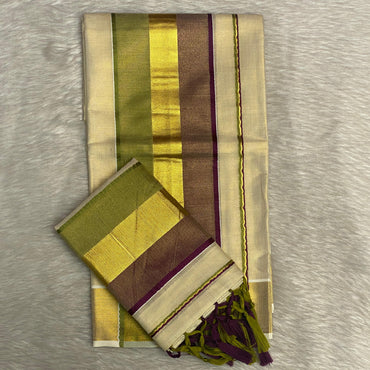 Vasudha Traditional Tissue Kerala Set Saree