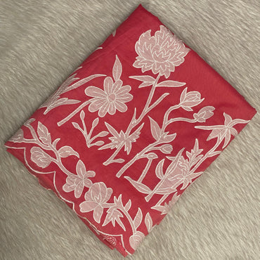 Chanderi Cotton Peach Fancy Saree