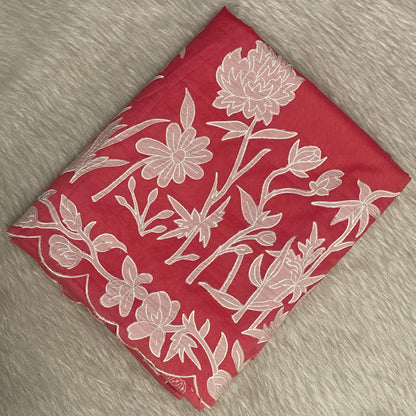 Chanderi Cotton Peach Fancy Saree