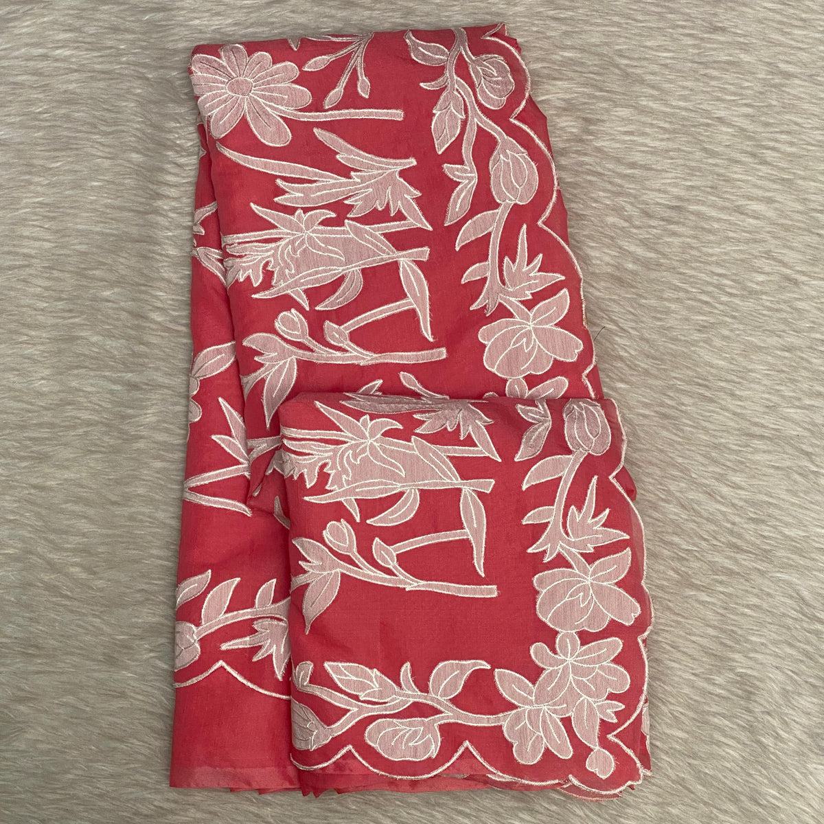 Chanderi Cotton Peach Fancy Saree