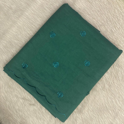 Chanderi Cotton Fancy Saree in Green
